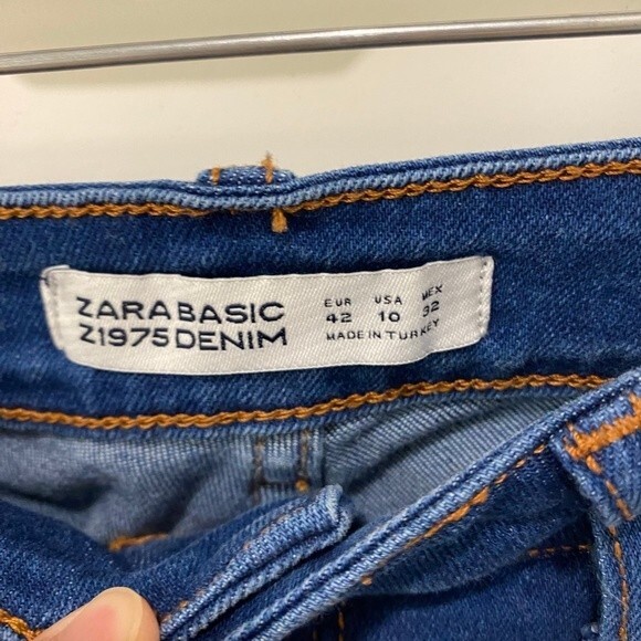 Zara Basic Women's Z1975 Mexico High Rise Skinny Stretch Denim. Blue. Size 10. - Picture 4 of 11